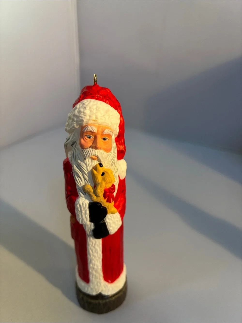 Hallmark Red, White & Green Santa Figure Ornament Set